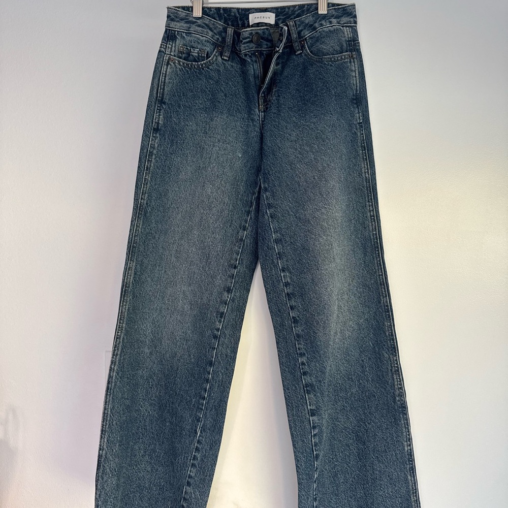 Pacsun Casey Low Rise Baggy Blue Denim Jeans